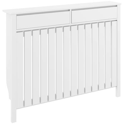 93 x 119cm Rustic-Look Radiator Cover - White