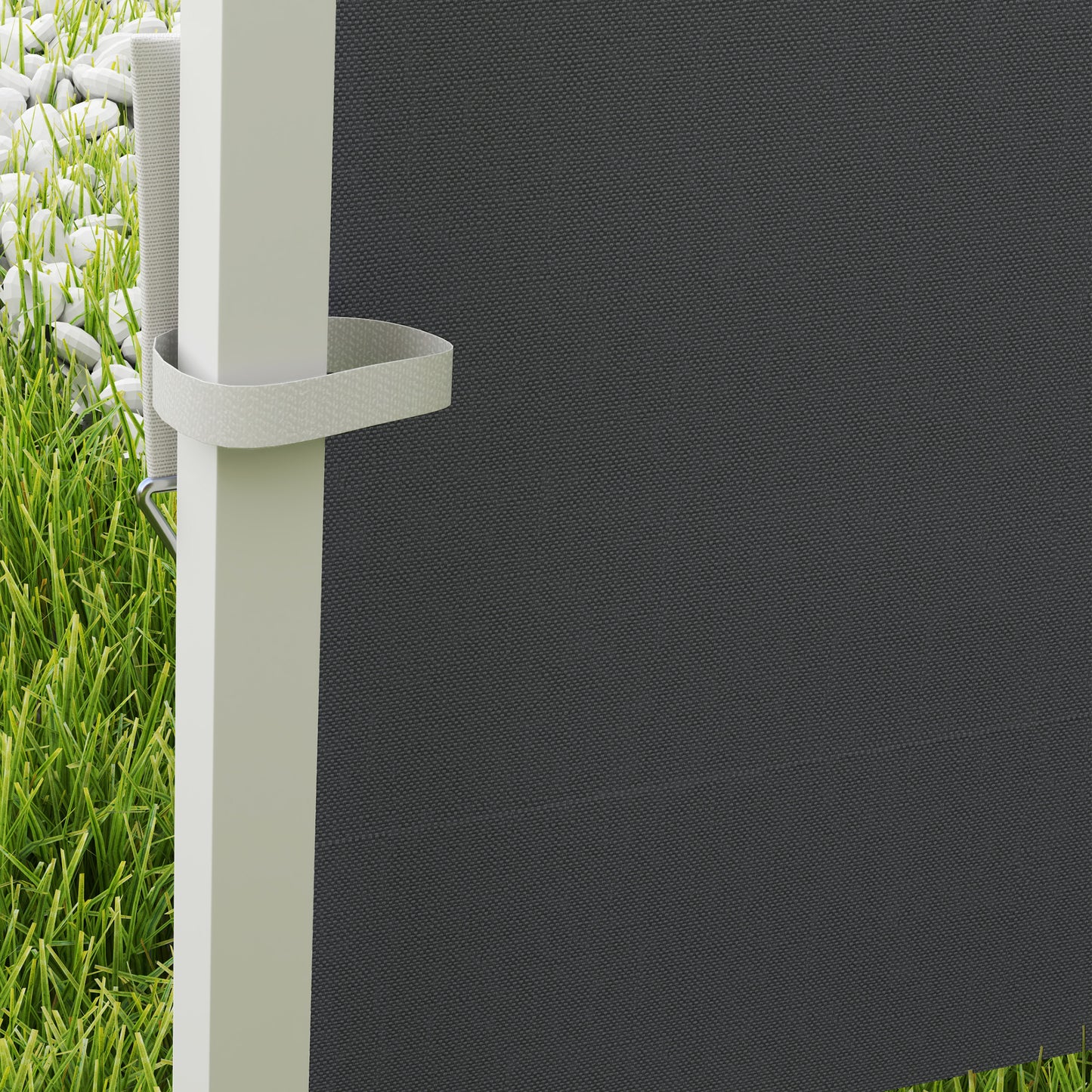 2.95 Meters Gazebo Replaceable Exchangeable Side Panel Wall Panels Walls With Window, Dark Grey