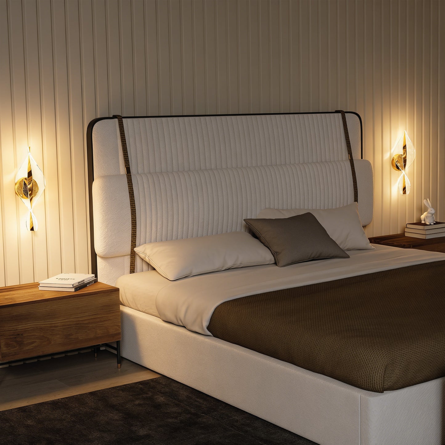 Led Wall Lamp 2 Pack, 13W Modern Indoor Spiral Wall Light, Colour Temperature Adjustable 3000K/4000K/6500K, for Bedroom
