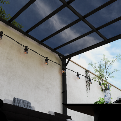 3 x 3 m Lean to Pergola with UPF 50+ Waterproof Polycarbonate Roof
