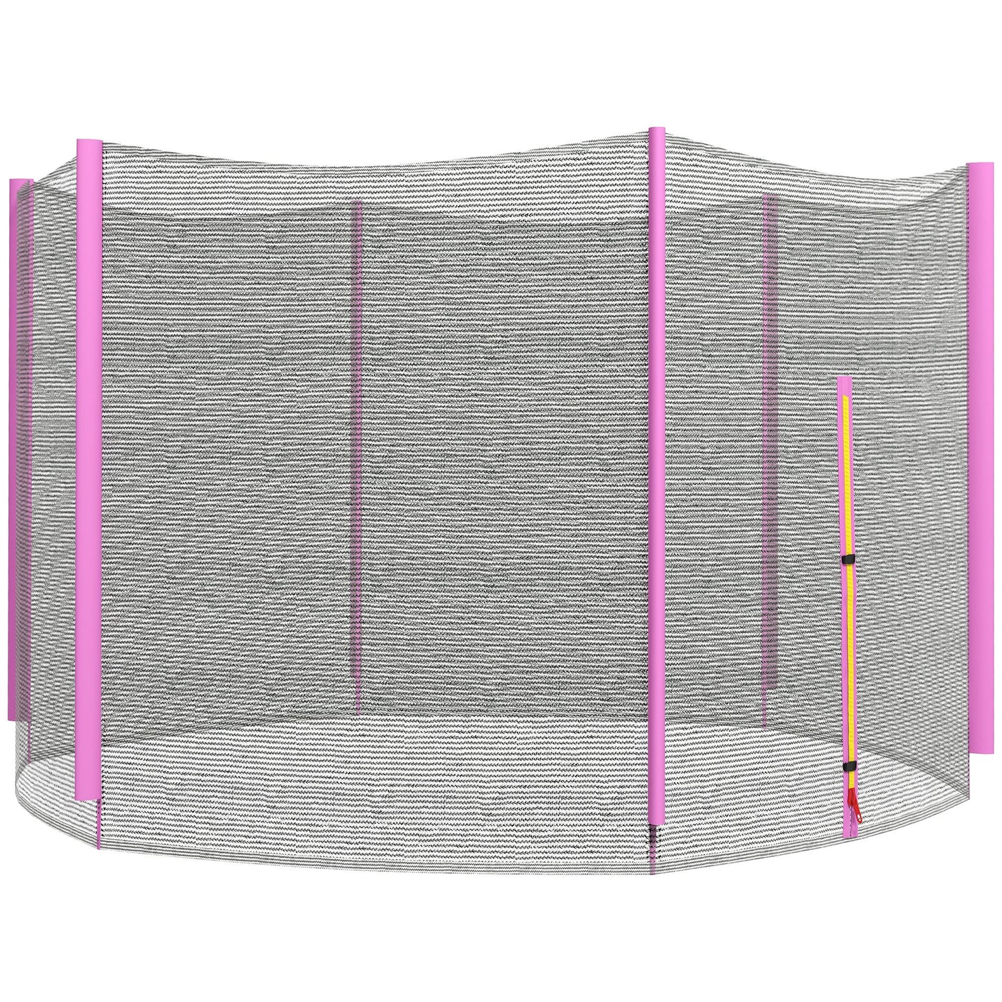 8ft Trampoline Net Replacement with 6 Plastic Pole Covers, Weather-Resistant Trampoline Netting Replacement