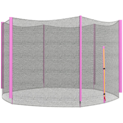 8ft Trampoline Net Replacement with 6 Plastic Pole Covers, Weather-Resistant Trampoline Netting Replacement