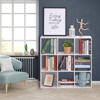 Nine-Cube Storage Shelf - White