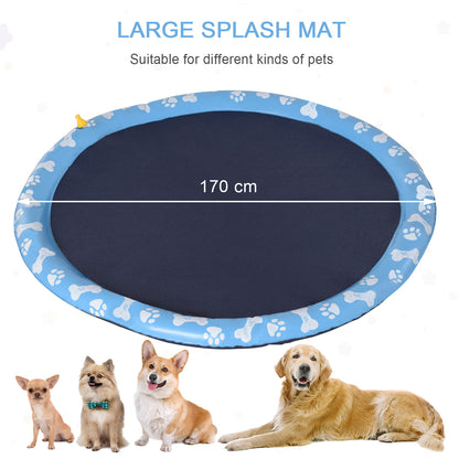 Dog Splash Pad, Pet Sprinkler Mat, Non-Slip Dog Paddling Pool