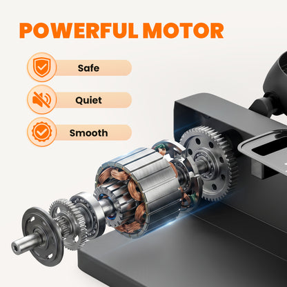 Under Desk Elliptical Machine with Manual & Auto Modes, 12 Adjustable Speed, Remote Control & LED Monitor for Home