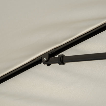 Garden Parasol Umbrella, Outdoor Market Table Umbrella with Ruffles & Aluminium Pole