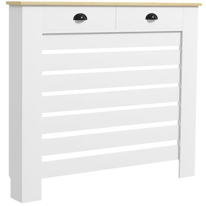 95.5H x 111Wcm Radiator Cover, with Drawer - White