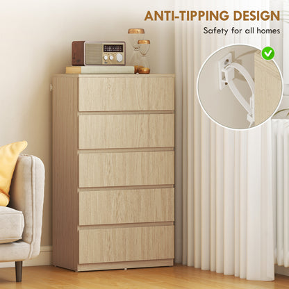 Chest of Drawers, 5-Drawer Storage Cabinets, Modern Dresser, Storage Drawer Unit for Bedroom
