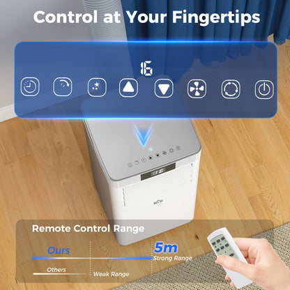 7000 BTU Air Conditioning Unit, 3-in-1 Portable Air Conditioner, Dehumidifier, Cooling Fan with Remote Control, LED Display
