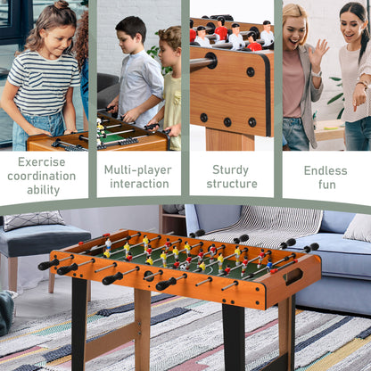 Football Table Heavy Duty 84.5cm for Arcades, Pub, Game Room, 8 Rods, 2 Foosballs