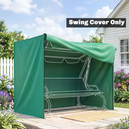 220 x 125cm Three-Seater Swing Chair Protective Cover - Green