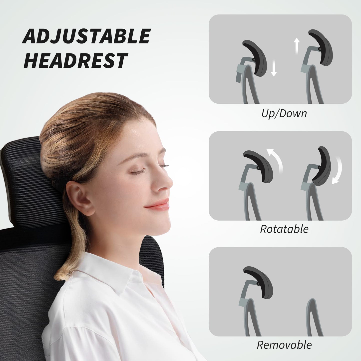 Mesh Back Office Chair, with Lumbar Support - Black