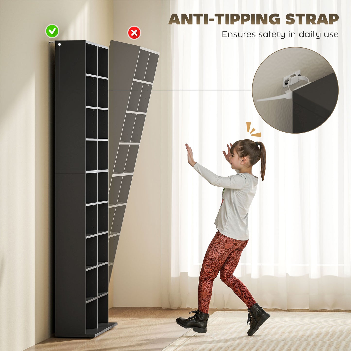 640 CD Storage Tower - Black