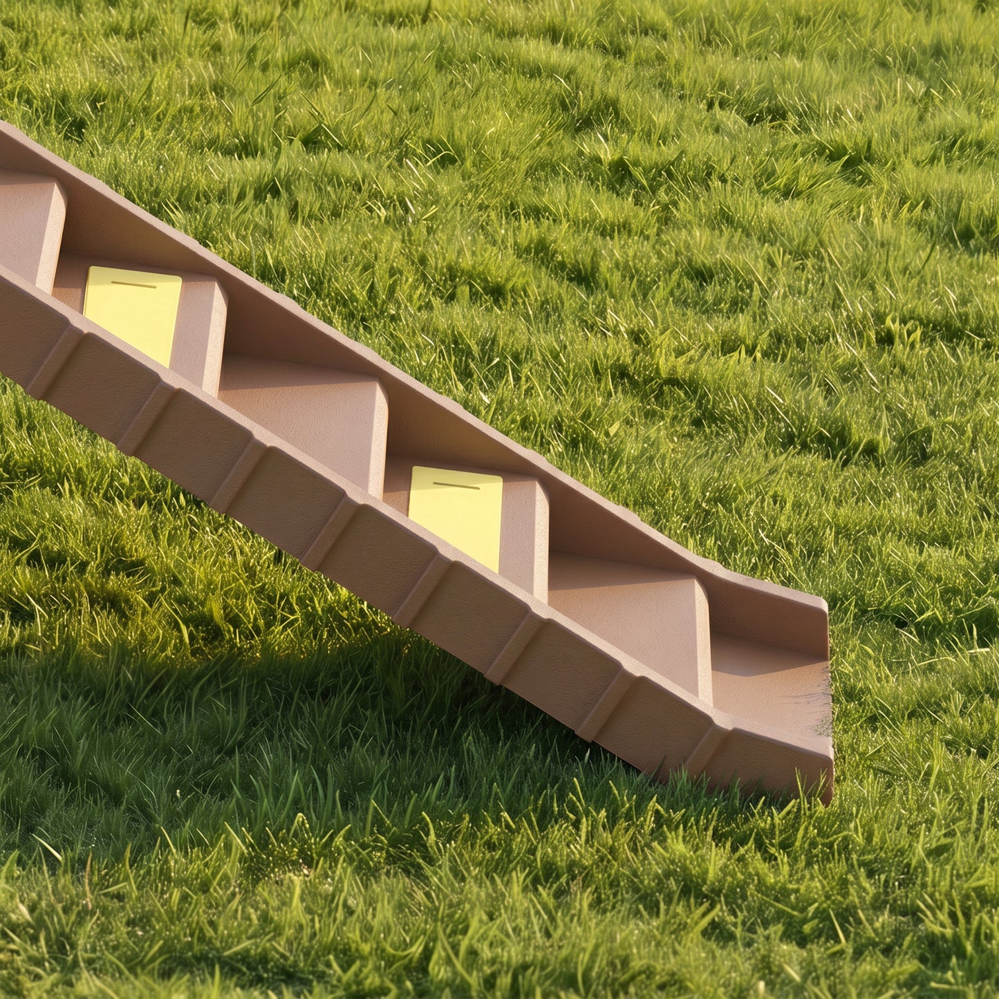 Dog Car Ramp with Anti-Slip Steps, 10-Steps Pet Stairs for Pets to Access Cars and High Beds, Brown