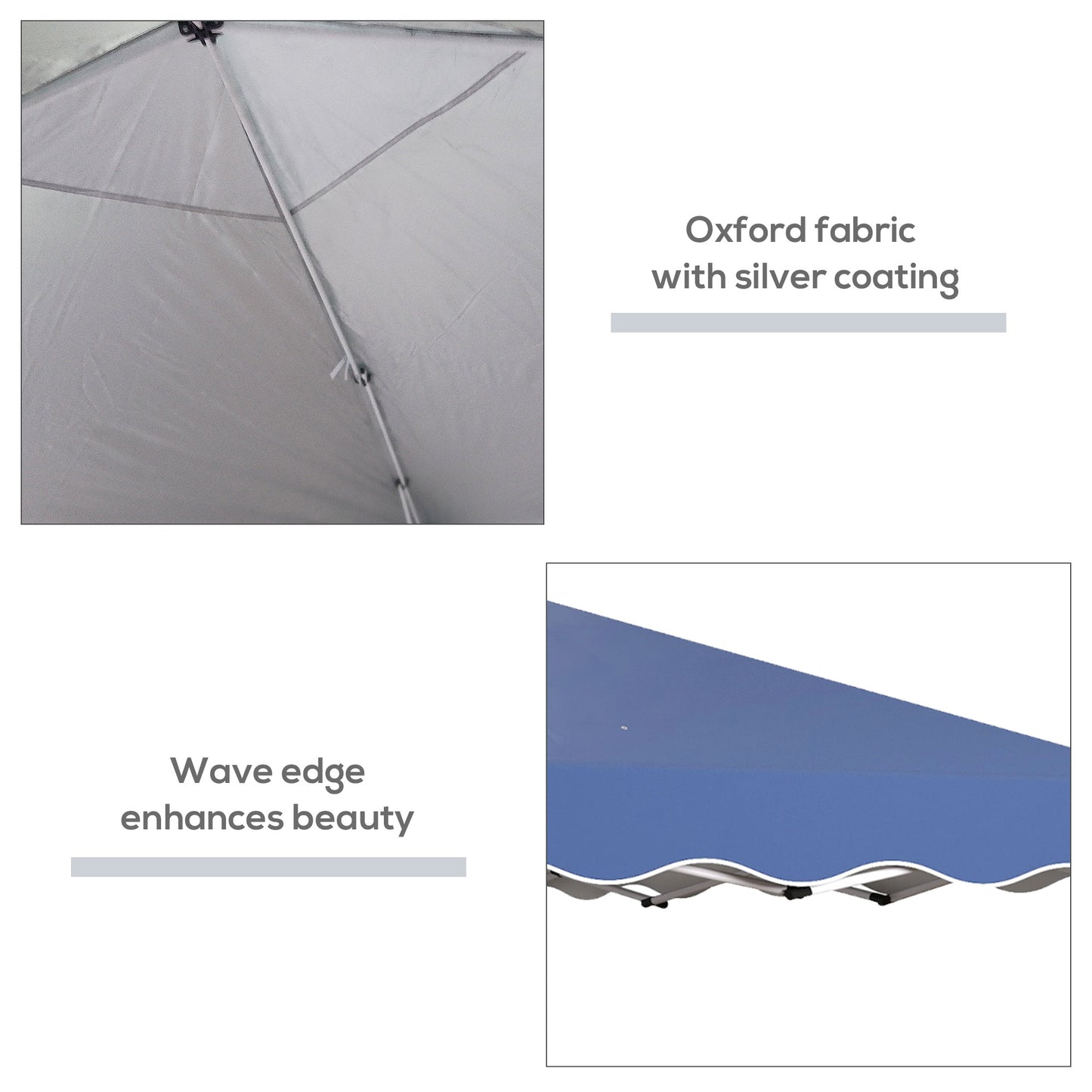 3 x 3cm Adjustable Height Pop-Up Gazebo, with Bag - Blue