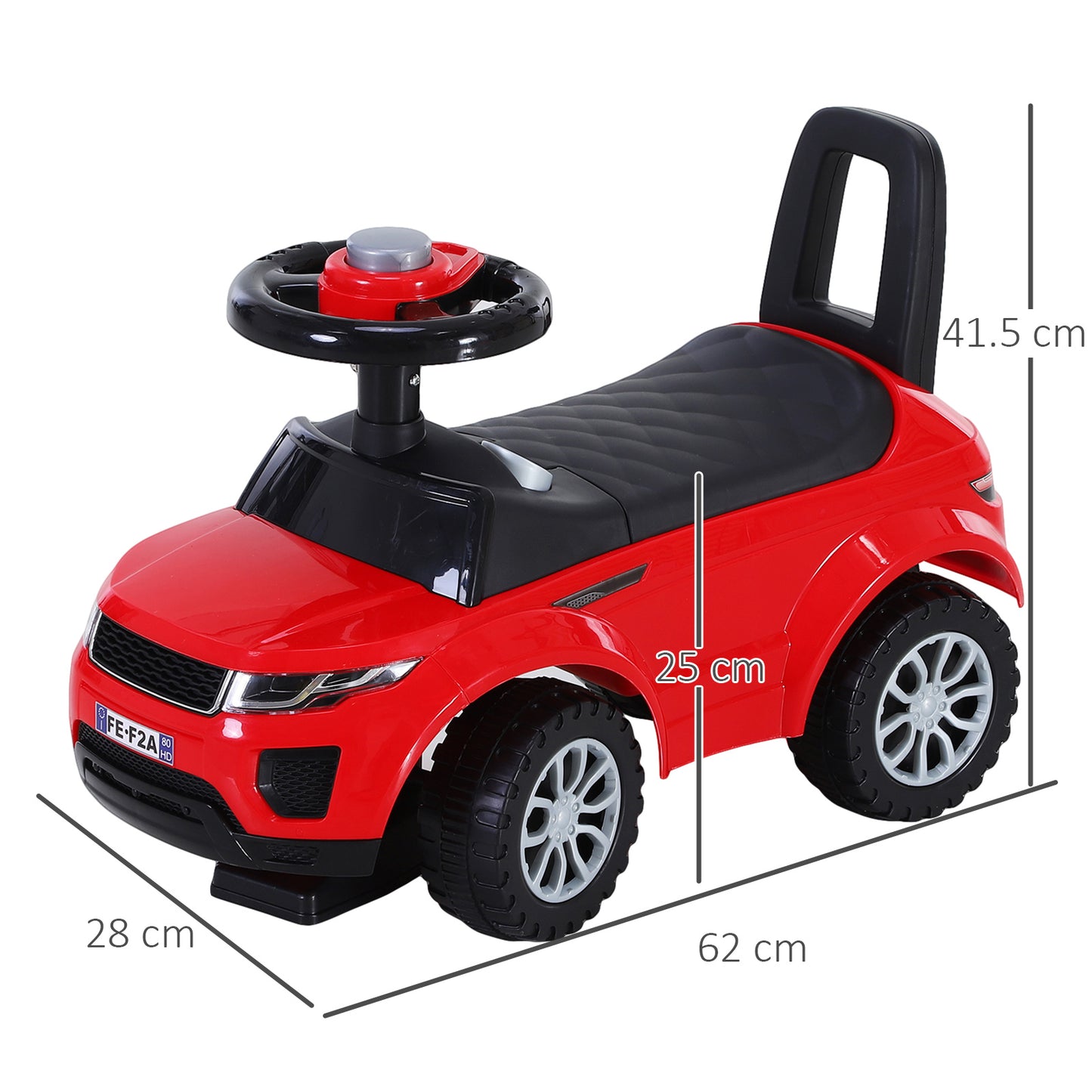 3-in-1 Ride On Car Foot To Floor Slider Toddler w/ Horn Steering Wheel NO POWER Manual Under Seat Storage Secure Design for 1