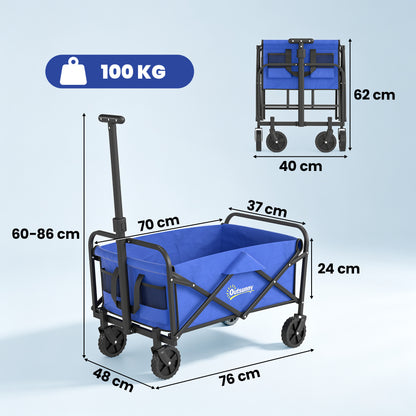 93L Festival Trolley on Wheels, Garden Folding Trolley Cart