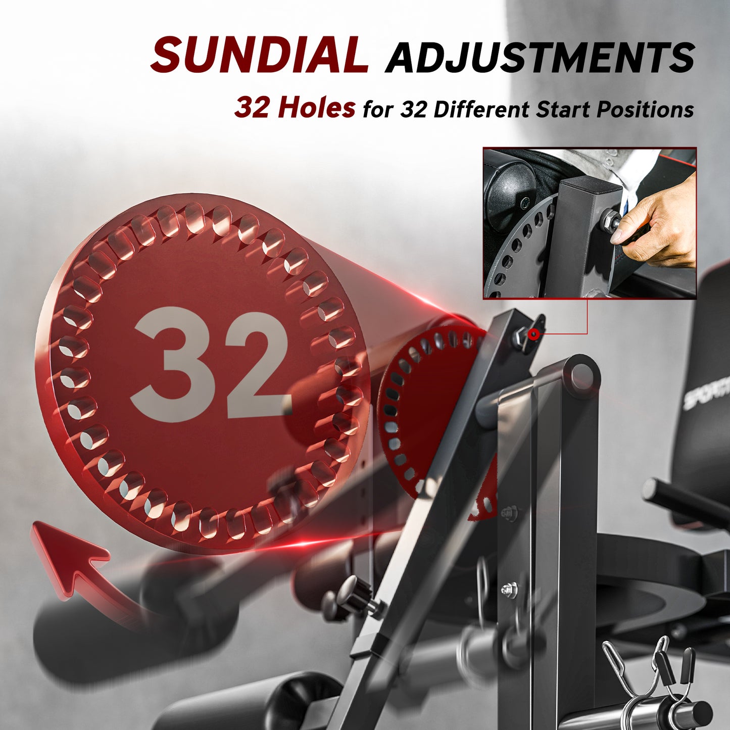 Seated Leg Extension and Curl Machine, Adjustable Leg Raise Machine and Curl Machine with Plate Loaded for Hip, Thigh