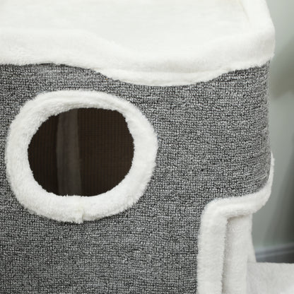 75 cm Cat Tree, Cat Tower Condo for Indoor Cats with Scratching Post, Jumping Platform, Grey