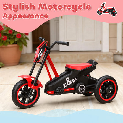 Kids Tricycle Baby Trike, Kids Trike with Pedal, 3 Wheel Toddler Balance Bike for Indoor Outdoor Use, Red