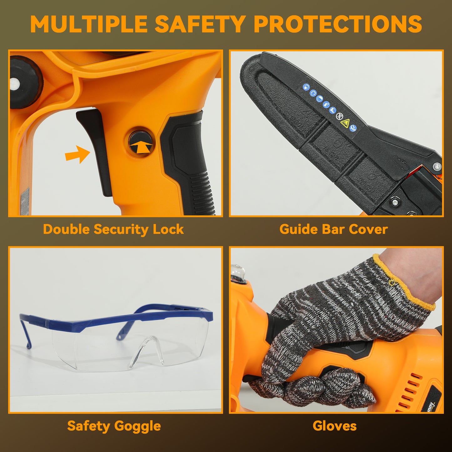 Mini Pruning Saw Cordless, 8 Inch Electric Pruning Saw with 2 x 4000mAh Batteries