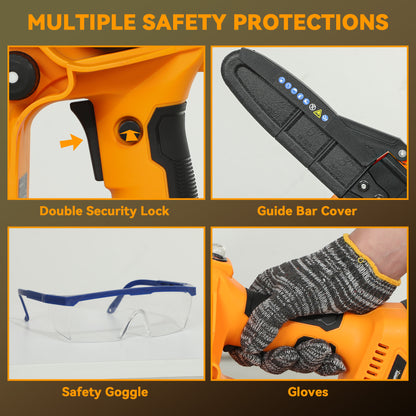 Mini Pruning Saw Cordless, 8 Inch Electric Pruning Saw with 2 x 4000mAh Batteries