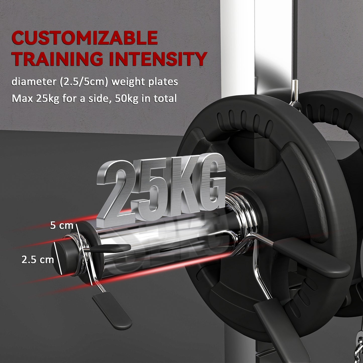 Power Cage Power Rack with 15-Level Squat Rack, Cable Pulley System, Lat Pulldown & Pull Up Bar
