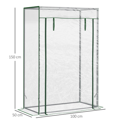 Tomato Greenhouse with Roll-up Door, Mini Greenhouse with PVC Cover, Outdoor Grow House Small Green House for Yard, Balcony