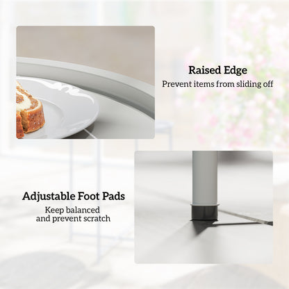 Steel Removable Tray Top Garden Table - White