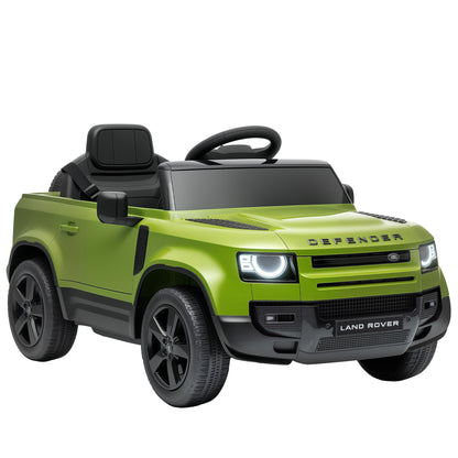 Land Rover Licensed 12V Kids Ride on Car with Remote, Suspension, Slow Start, 3 Speeds, Lights, Music, Horn, Green