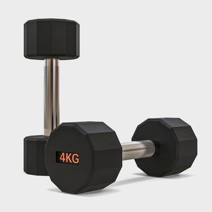 Dumbbells Weights Set with 12-Sided Shape and Non-Slip Grip for Men Women Home Gym Workout, 2 x 4kg