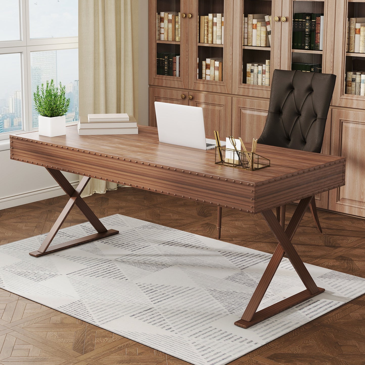 Modern Area Rug, Geometric Pattern Non-Slip Washable Rug, Soft Floor Carpet for Living Room, Bedroom, Dining Room