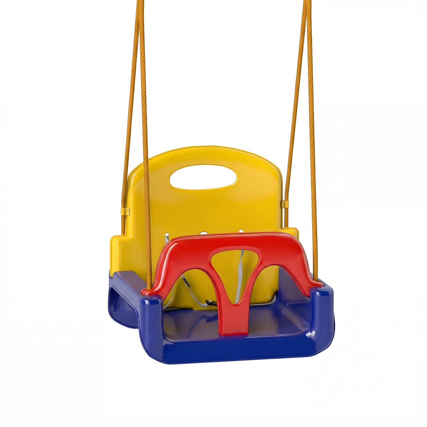 3 in 1 Detachable Kids Swing Seat with Seatbelt, Adjustable Rope for Indoor, Outdoor, Dark Blue