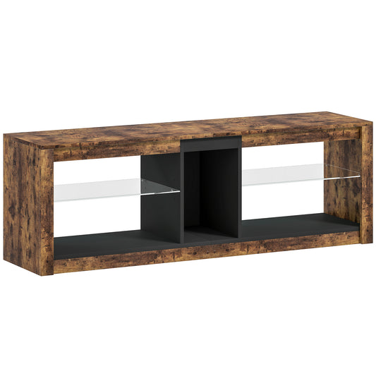 TV Stand Cabinet with LED Lights and Remote Control for TVs up to 65"