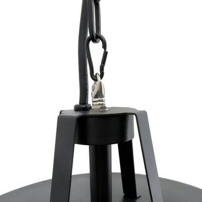 Adjustable Power 1000/2500W Infrared Halogen Electric Patio Light Heater, Ceiling Hanging Mount -Black