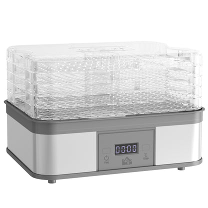 5 Tier Food Dehydrator, 245W Stainless Steel Food Dryer Machine with Adjustable Temperature