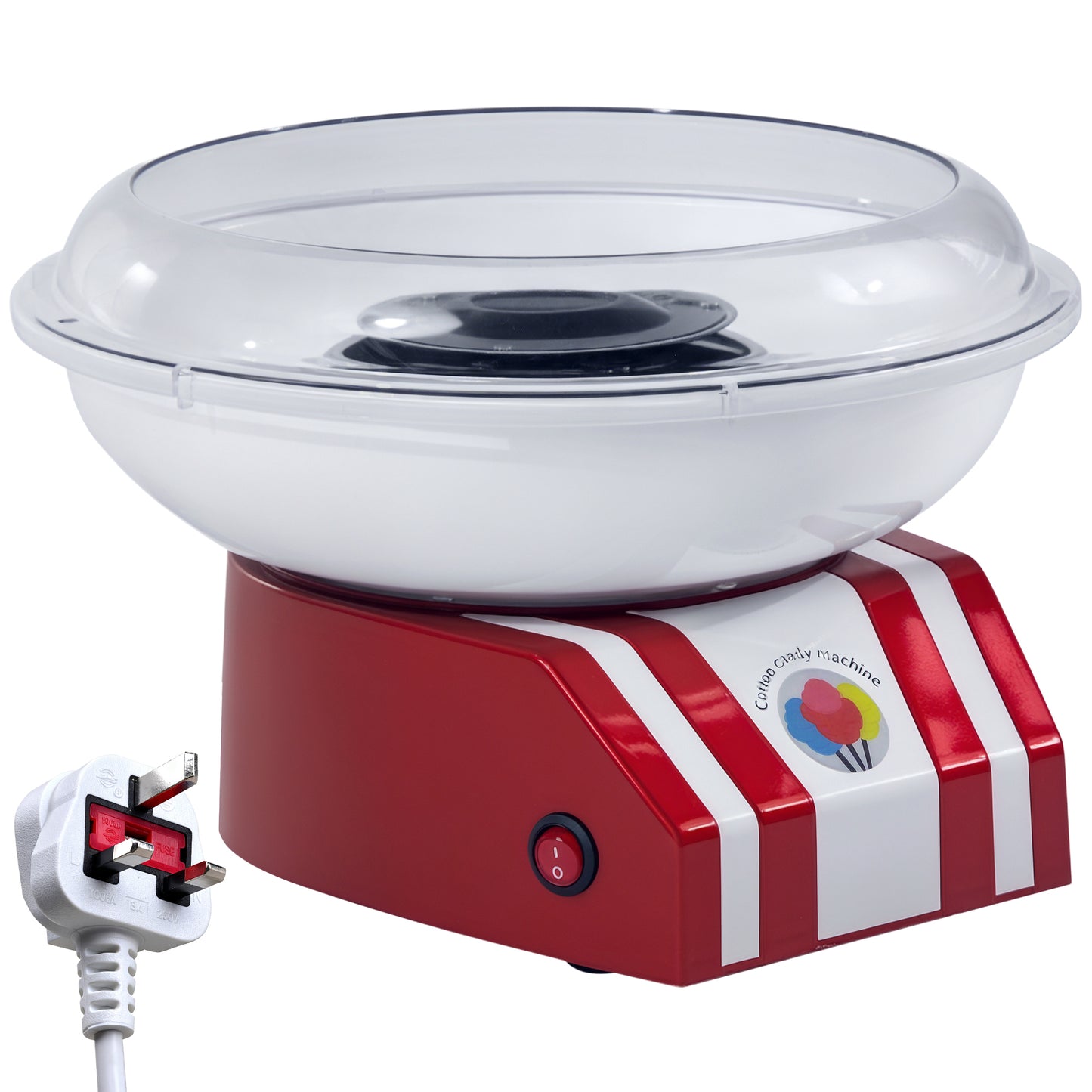 Candy Floss Machine for Kids & Adults, 550W Retro Cotton Maker for Sugar or Candies, Including 10 Candyfloss Sticks