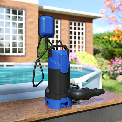 750W Submersible Water Pump for Dirty/Clean Water, 20000L/H Electric Sump Pump with Float Switch