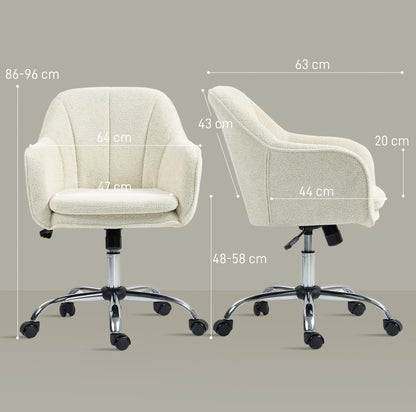 Snow Flannel Office Chair - Beige
