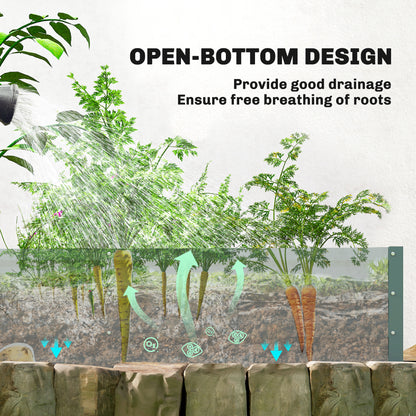 Small Greenhouse with Raised Garden Bed, Galvanised Walk-in Greenhouse with Roll Up Windows, 141 x 141 x 190 cm, Green