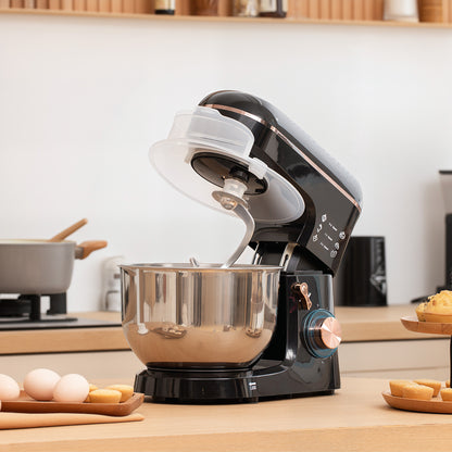 Stand Mixer, 5L Food Mixer for Baking, 6 Speeds and Pulse Setting, 1400W Cake Electric Kitchen Mixer with Dough Hook, Whisk