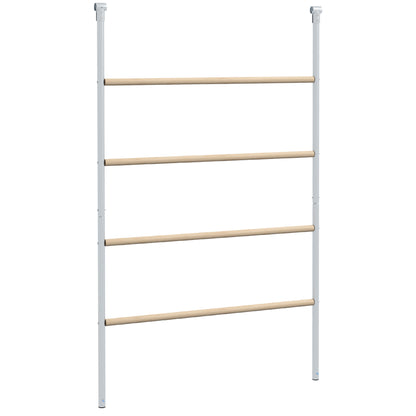 Chicken Perch for Coop, Wooden and Galvanised Steel Roosting Bar Jungle Gym, Chicken Roosting Ladder for Backyard Farm