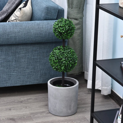 Set of 2 - Small - 2-Ball Boxwood Topiary - Indoor / Outdoor - 67cm