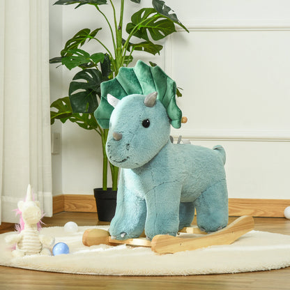 Plush Ride on Dinosaur Rocking Horse with Sound Effect