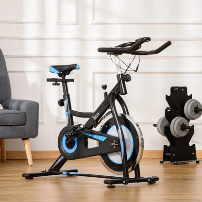 Stationary Cycling Exercise Bike with Adjustable Resistance, LCD Monitor and Phone Holder (8kg Flywheel)