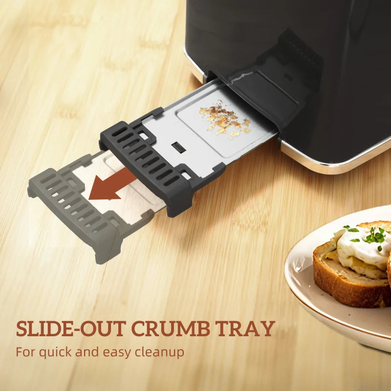 Smart Touch Screen Kettle and Toaster set - Black