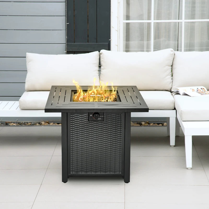 Square Propane Gas - Smokeless - Fire Pit Table - 40,000BTU