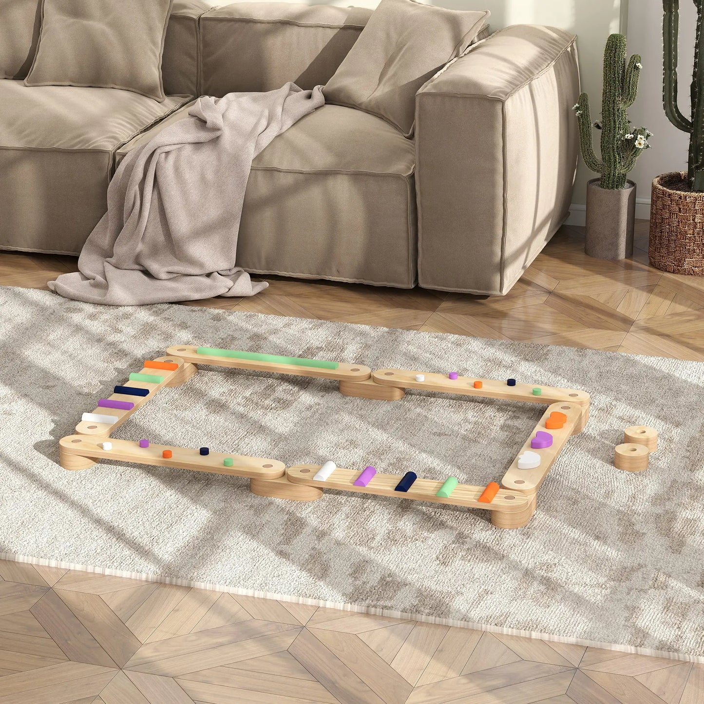 Wooden Coordination / Agility Balance Beam for Kids