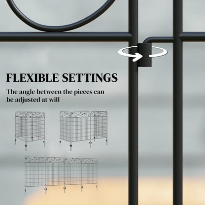 Decorative Garden Fencing, 4PCs Outdoor Picket Fence Panels