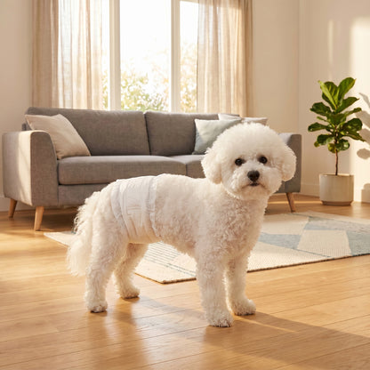 Dog Diapers Super Absorbent Leak-Proof Dog Nappies for Male Dogs Size M 45-64 cm Waist